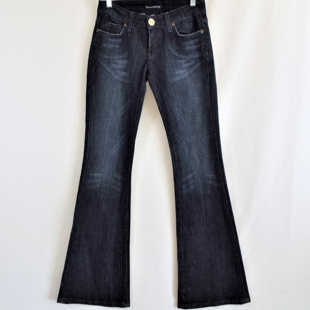 NWOT Designer Immortality by Diana Tabeshi Flared Dark Wash Jeans